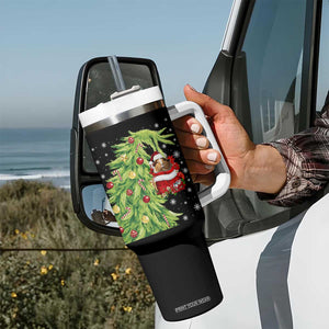 Funny Christmas Guinea In Green Hand Naughty Tumbler With Handle Cute Pet Lover Gift TS12 Print Your Wear