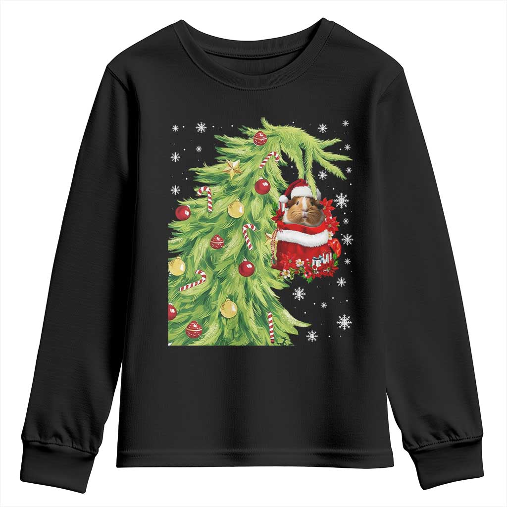 Funny Christmas Guinea In Green Hand Naughty Youth Sweatshirt Cute Pet Lover Gift TS12 Black Print Your Wear