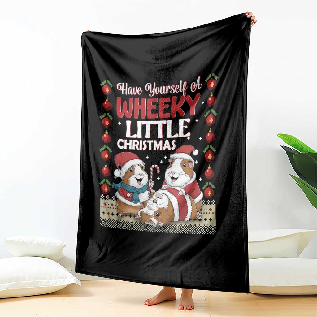 Have Yourself A Wheeky Little Christmas Throw Blanket Funny Guinea Pig Lover TS12 Print Your Wear