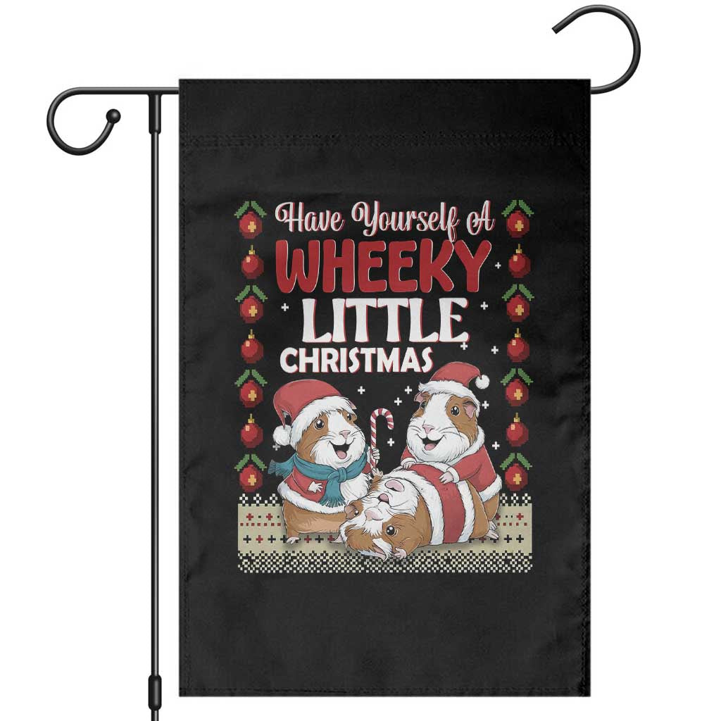 Have Yourself A Wheeky Little Christmas Garden Flag Funny Guinea Pig Lover TS12 Black Print Your Wear
