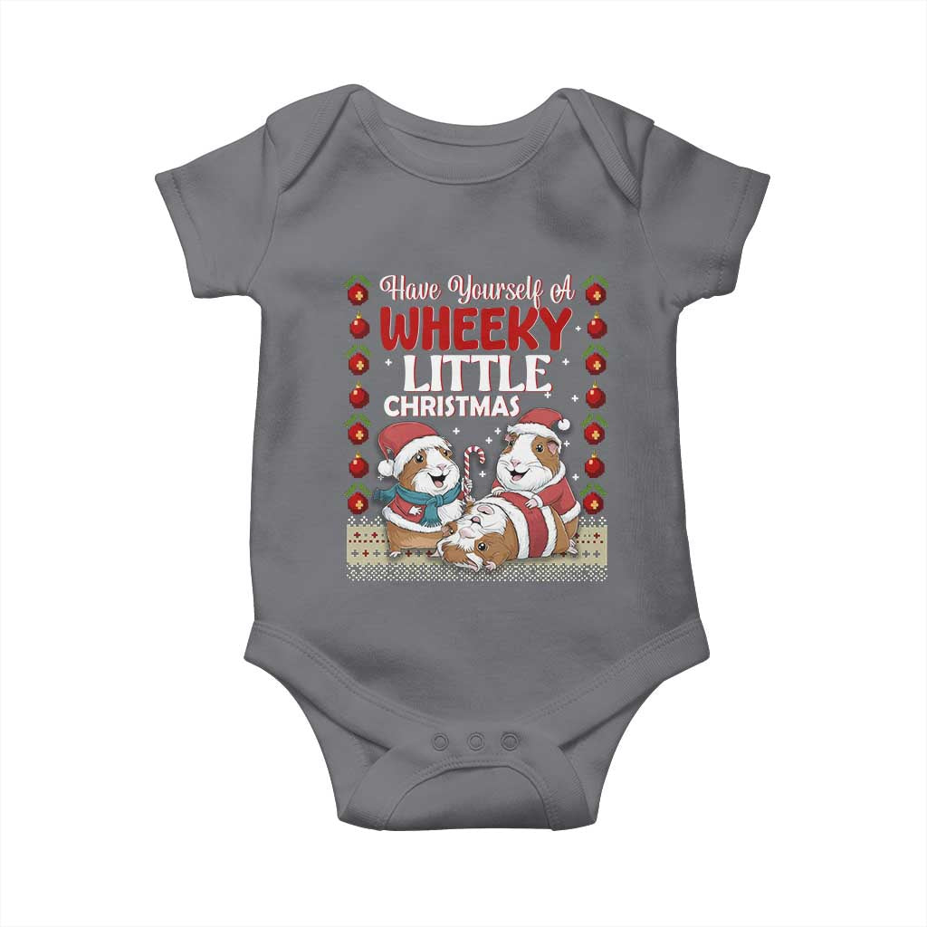 Have Yourself A Wheeky Little Christmas Baby Onesie Funny Guinea Pig Lover TS12 Charcoal Print Your Wear