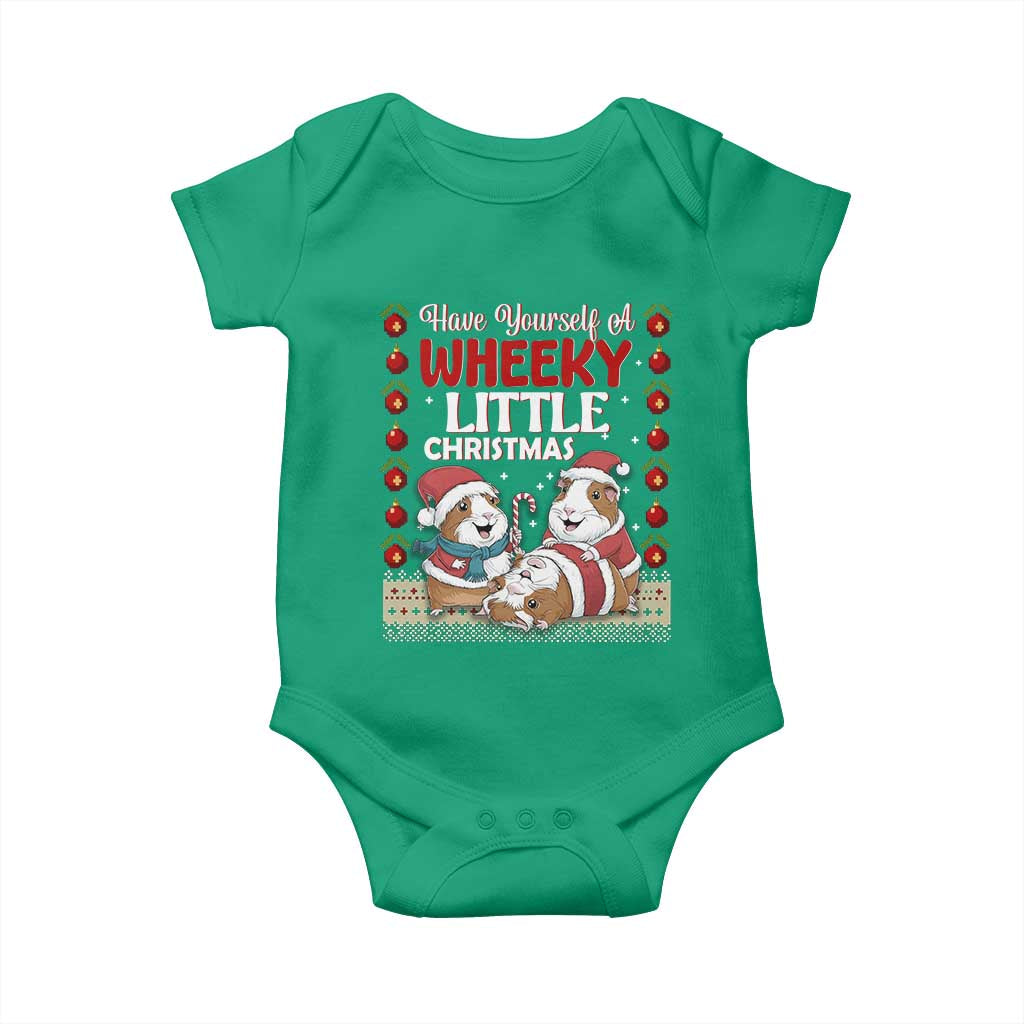 Have Yourself A Wheeky Little Christmas Baby Onesie Funny Guinea Pig Lover TS12 Irish Green Print Your Wear