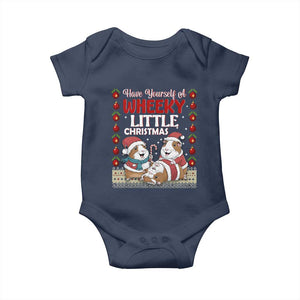 Have Yourself A Wheeky Little Christmas Baby Onesie Funny Guinea Pig Lover TS12 Navy Print Your Wear