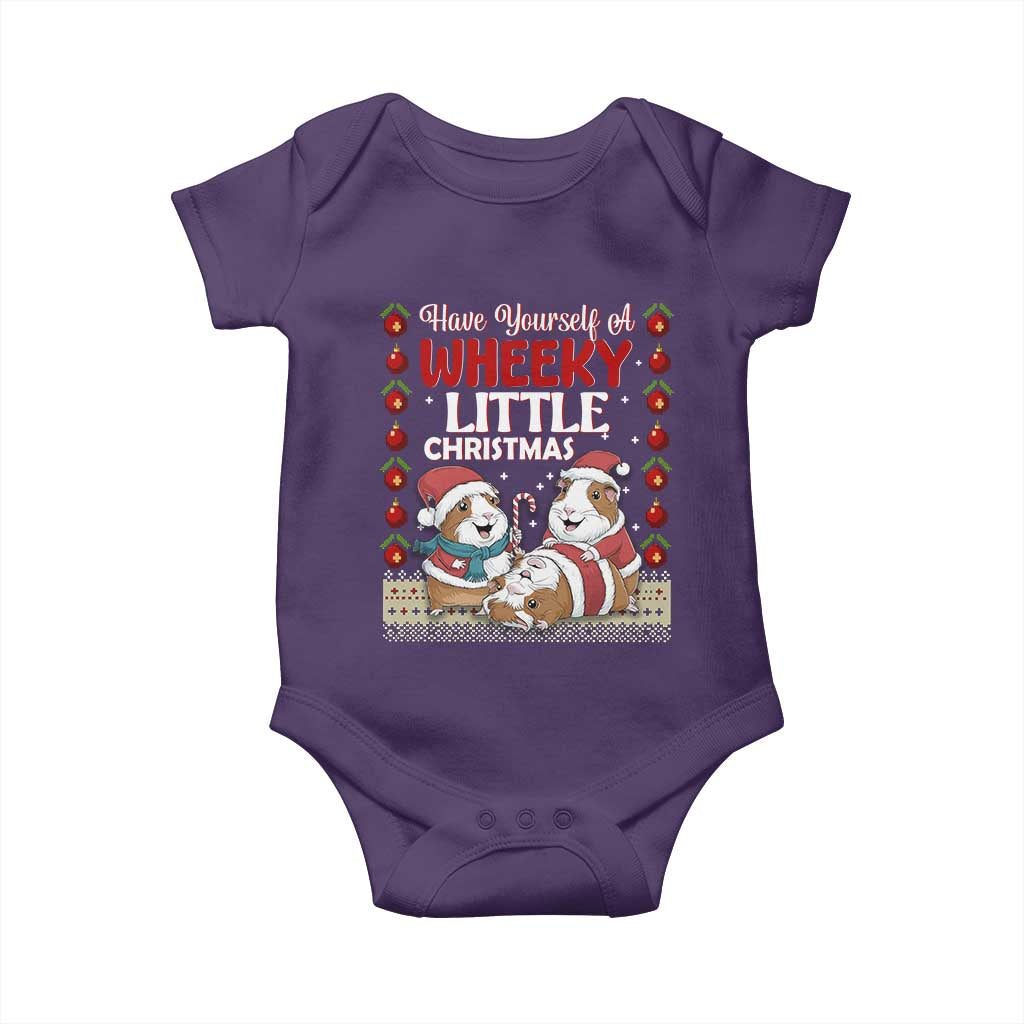 Have Yourself A Wheeky Little Christmas Baby Onesie Funny Guinea Pig Lover TS12 Purple Print Your Wear