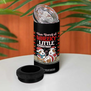 Have Yourself A Wheeky Little Christmas 4 in 1 Can Cooler Tumbler Funny Guinea Pig Lover TS12 Print Your Wear