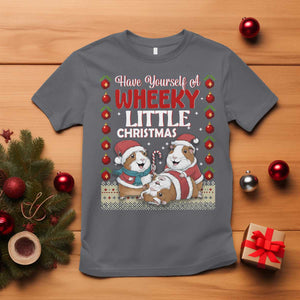 Have Yourself A Wheeky Little Christmas T Shirt Funny Guinea Pig Lover TS12 Charcoal Print Your Wear