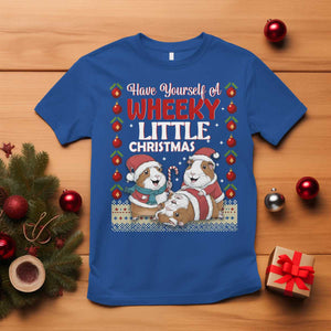 Have Yourself A Wheeky Little Christmas T Shirt Funny Guinea Pig Lover TS12 Royal Blue Print Your Wear