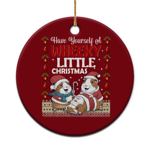Have Yourself A Wheeky Little Christmas Ceramic Ornament Funny Guinea Pig Lover TS12 1pc Red Print Your Wear