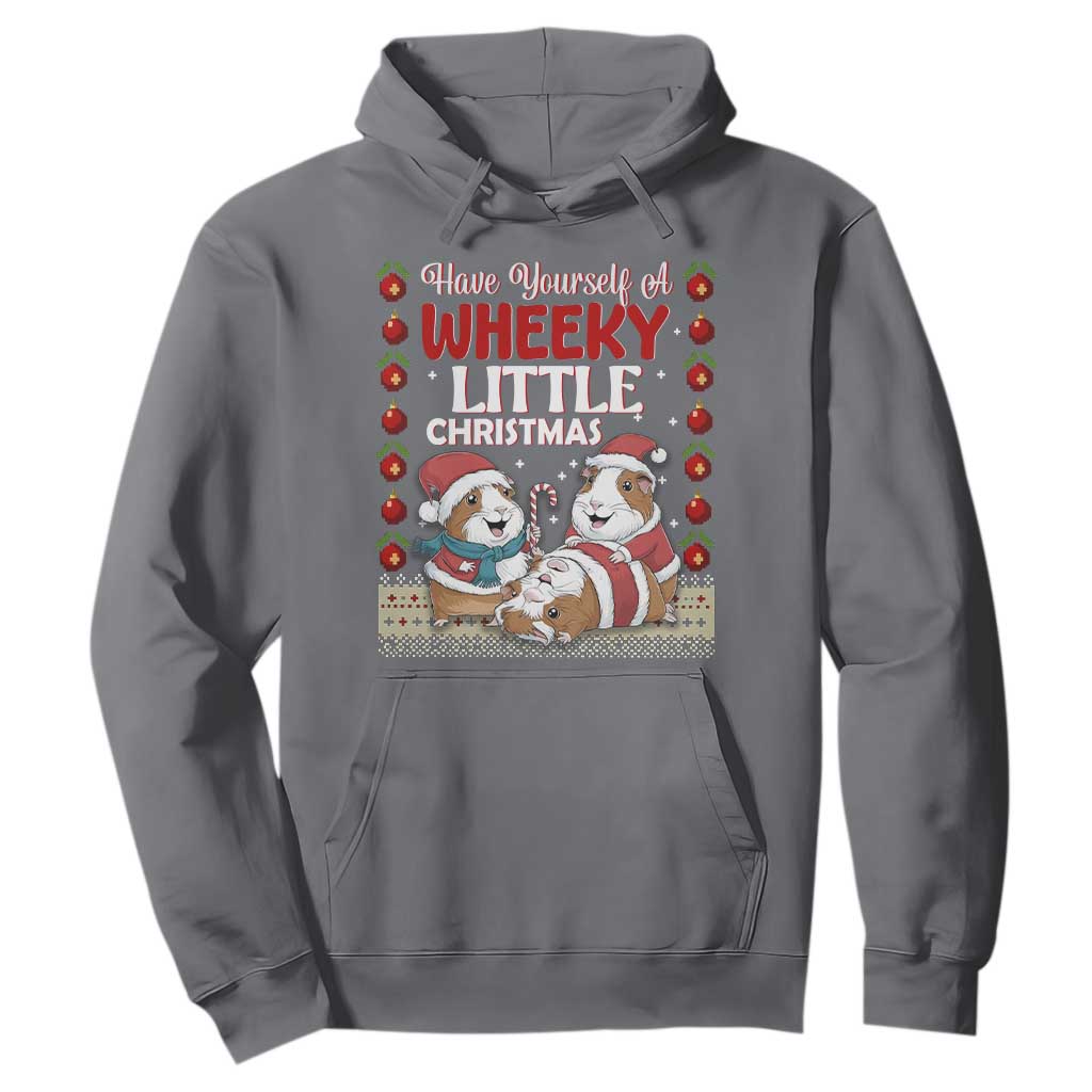 Have Yourself A Wheeky Little Christmas Hoodie Funny Guinea Pig Lover TS12 Charcoal Print Your Wear