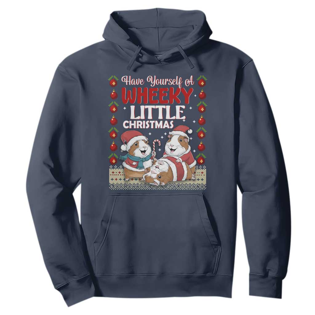 Have Yourself A Wheeky Little Christmas Hoodie Funny Guinea Pig Lover TS12 Navy Print Your Wear