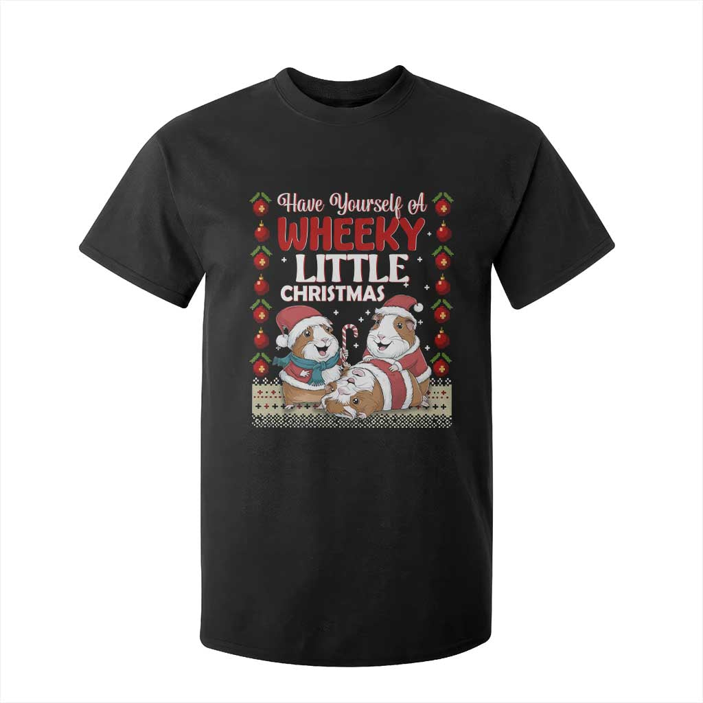 Have Yourself A Wheeky Little Christmas T Shirt For Kid Funny Guinea Pig Lover TS12 Black Print Your Wear