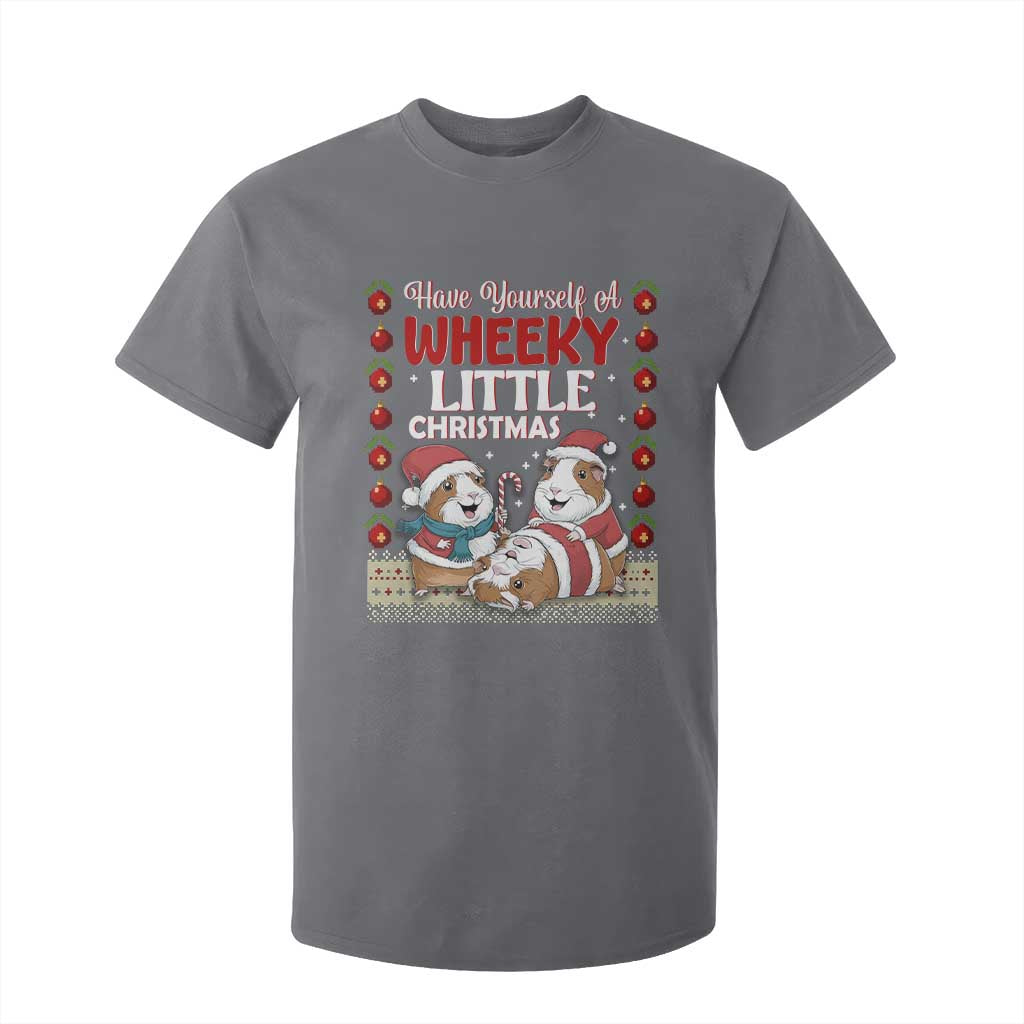 Have Yourself A Wheeky Little Christmas T Shirt For Kid Funny Guinea Pig Lover TS12 Charcoal Print Your Wear