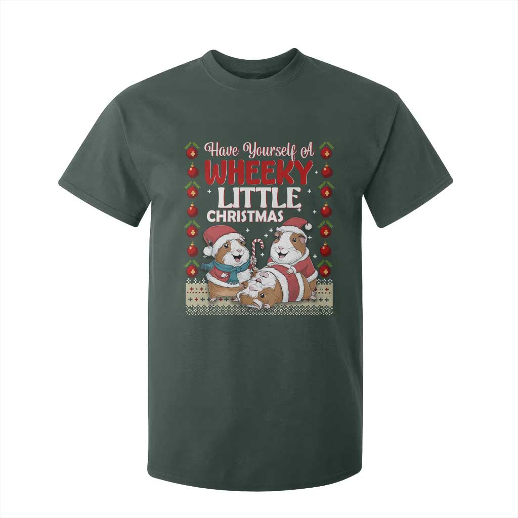 Have Yourself A Wheeky Little Christmas T Shirt For Kid Funny Guinea Pig Lover TS12 Dark Forest Green Print Your Wear
