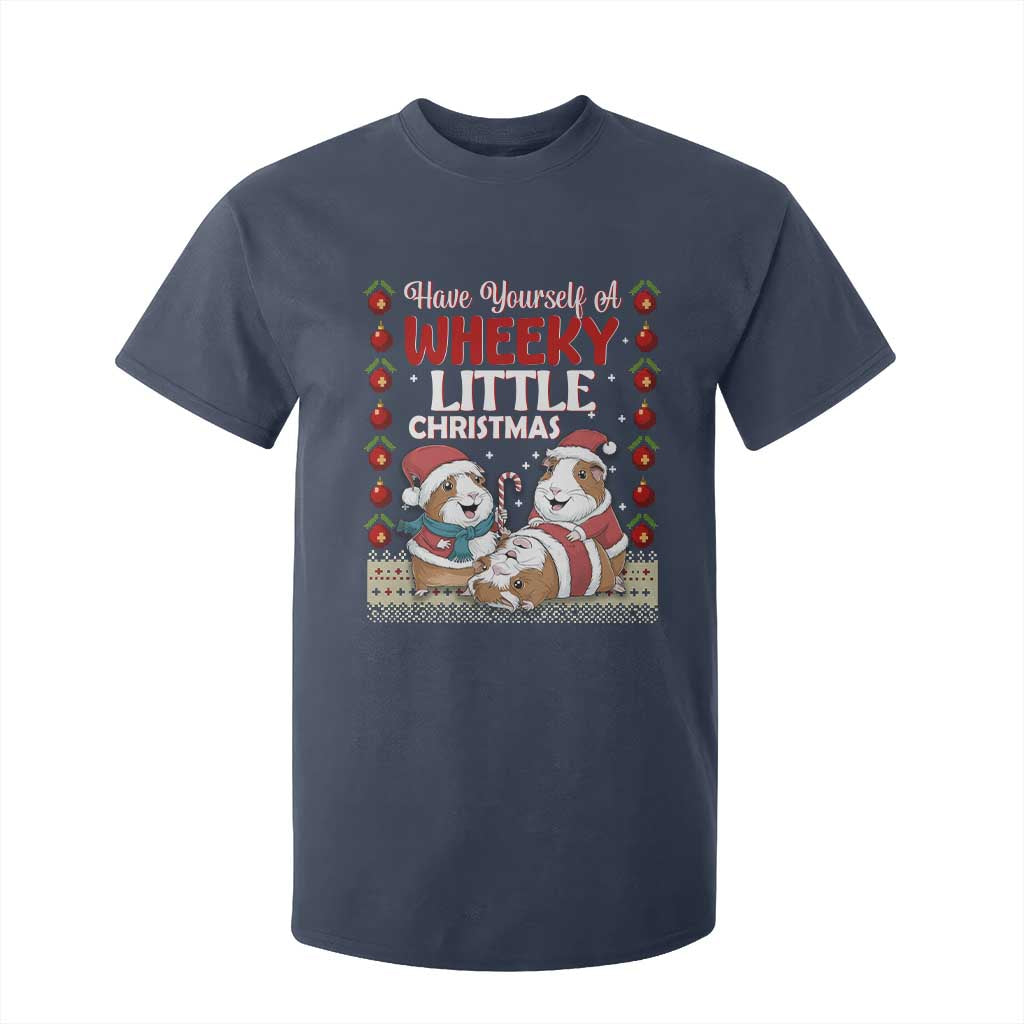 Have Yourself A Wheeky Little Christmas T Shirt For Kid Funny Guinea Pig Lover TS12 Navy Print Your Wear