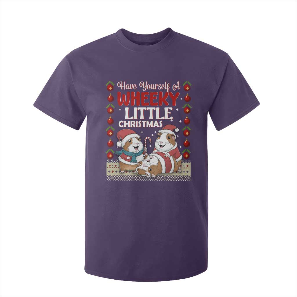 Have Yourself A Wheeky Little Christmas T Shirt For Kid Funny Guinea Pig Lover TS12 Purple Print Your Wear