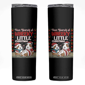 Have Yourself A Wheeky Little Christmas Skinny Tumbler Funny Guinea Pig Lover TS12 Black Print Your Wear