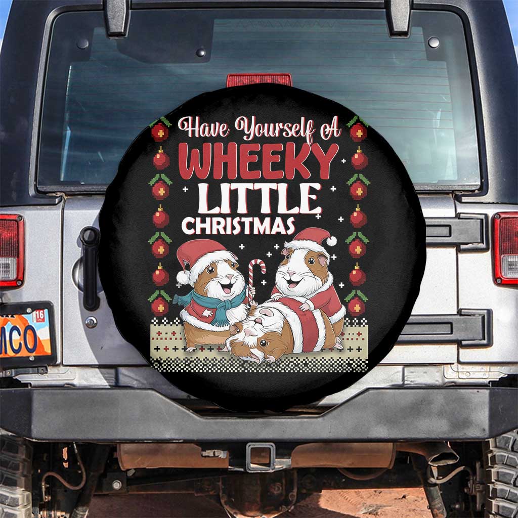 Have Yourself A Wheeky Little Christmas Spare Tire Cover Funny Guinea Pig Lover TS12 No hole Black Print Your Wear