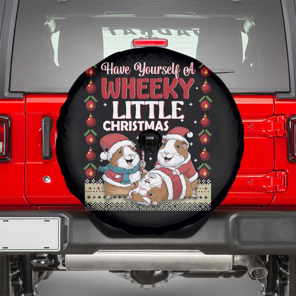 Have Yourself A Wheeky Little Christmas Spare Tire Cover Funny Guinea Pig Lover TS12 Black Print Your Wear