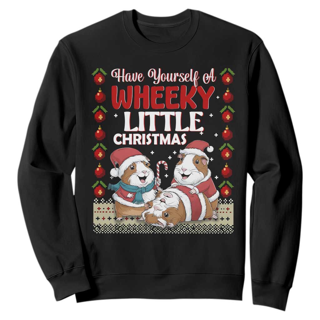 Have Yourself A Wheeky Little Christmas Sweatshirt Funny Guinea Pig Lover TS12 Black Print Your Wear