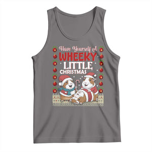 Have Yourself A Wheeky Little Christmas Tank Top Funny Guinea Pig Lover TS12 Deep Heather Print Your Wear