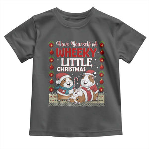 Have Yourself A Wheeky Little Christmas Toddler T Shirt Funny Guinea Pig Lover TS12 Dark Heather Print Your Wear