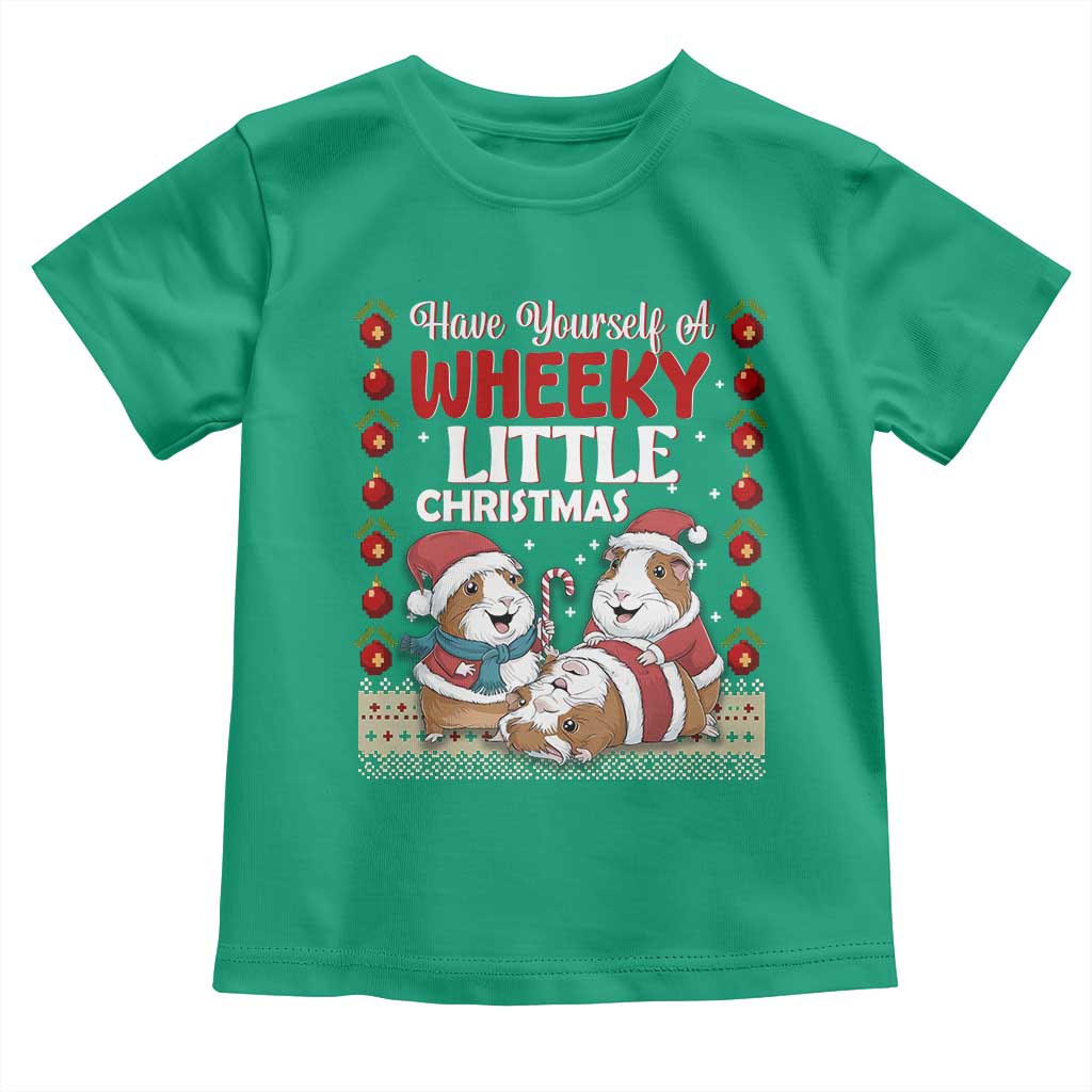Have Yourself A Wheeky Little Christmas Toddler T Shirt Funny Guinea Pig Lover TS12 Irish Green Print Your Wear