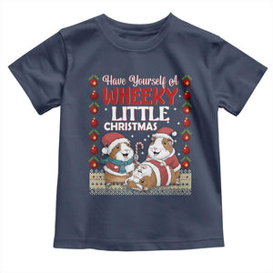 Have Yourself A Wheeky Little Christmas Toddler T Shirt Funny Guinea Pig Lover TS12 Navy Print Your Wear