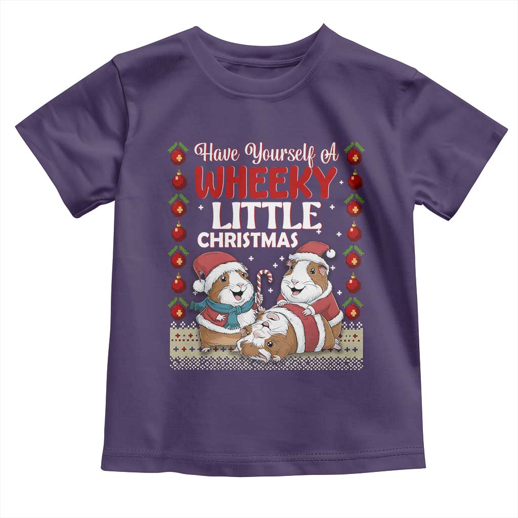 Have Yourself A Wheeky Little Christmas Toddler T Shirt Funny Guinea Pig Lover TS12 Purple Print Your Wear