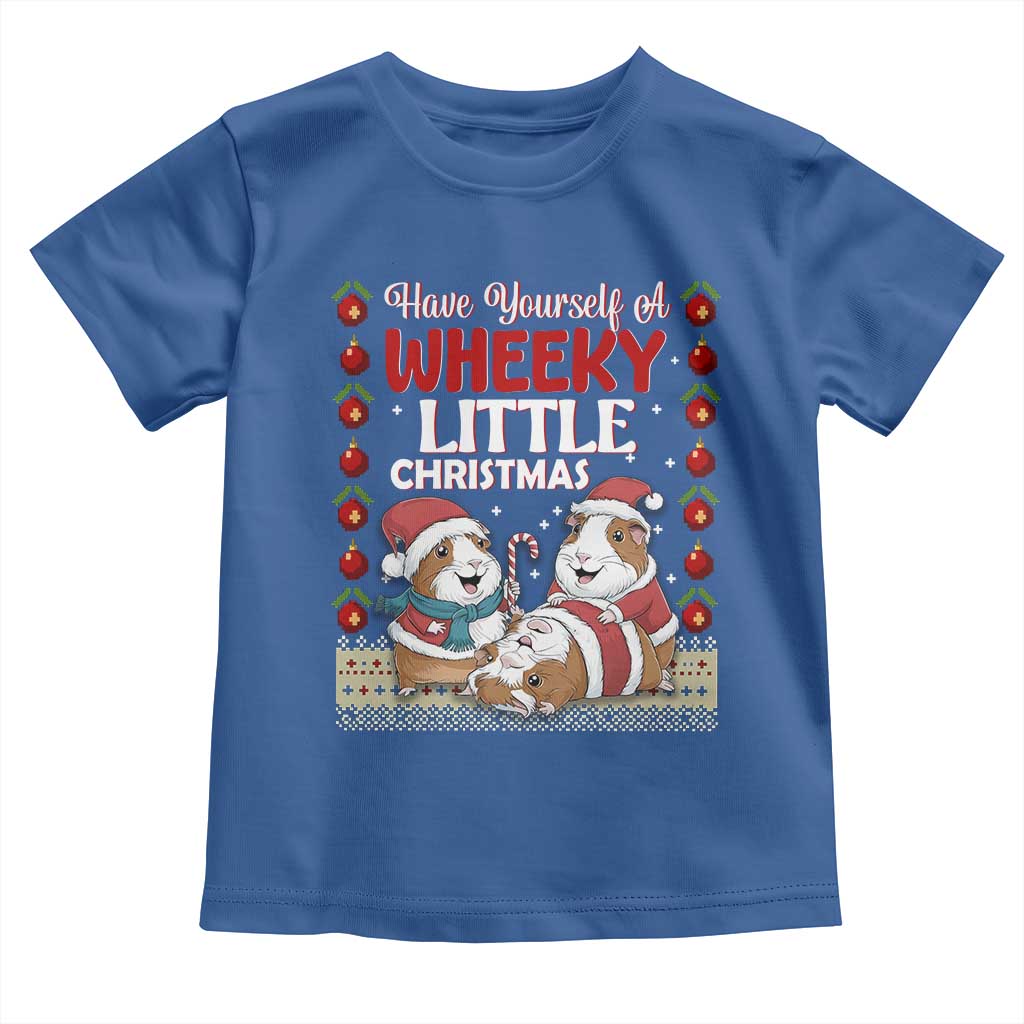 Have Yourself A Wheeky Little Christmas Toddler T Shirt Funny Guinea Pig Lover TS12 Royal Blue Print Your Wear