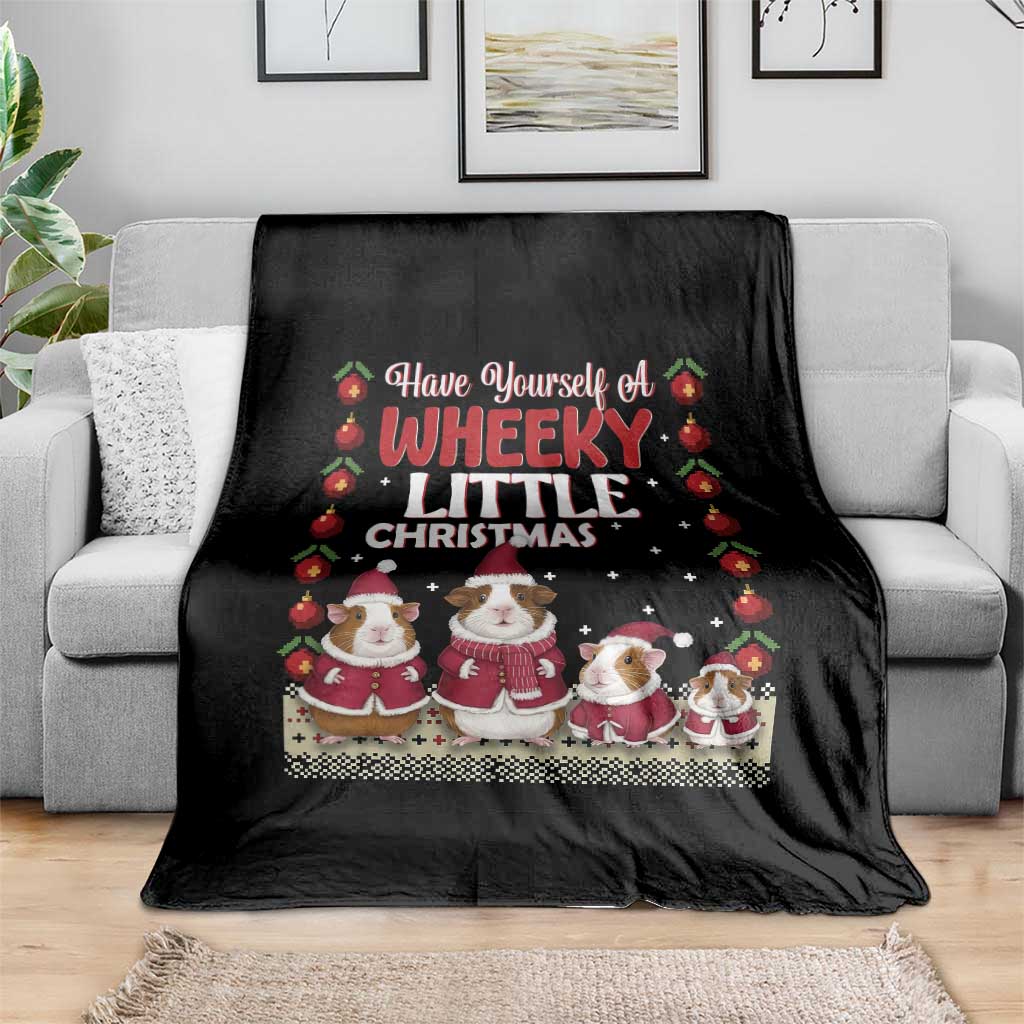 Christmas Guinea Pig Lover Throw Blanket Have Yourself A Wheeky Little TS12 Print Your Wear