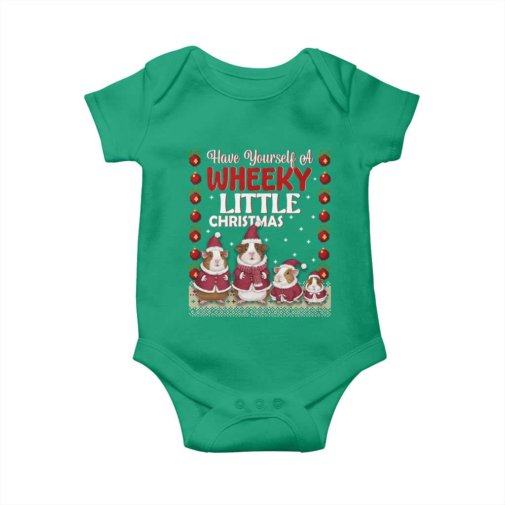 Christmas Guinea Pig Lover Baby Onesie Have Yourself A Wheeky Little TS12 Irish Green Print Your Wear