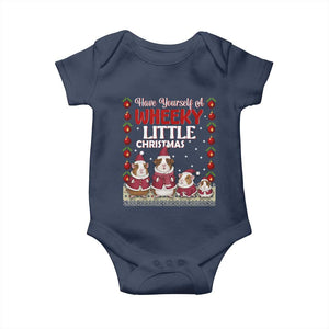Christmas Guinea Pig Lover Baby Onesie Have Yourself A Wheeky Little TS12 Navy Print Your Wear