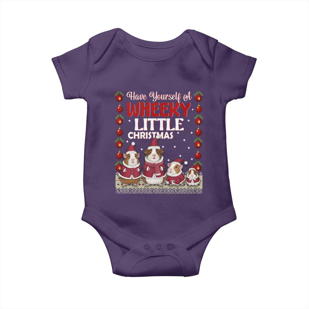 Christmas Guinea Pig Lover Baby Onesie Have Yourself A Wheeky Little TS12 Purple Print Your Wear