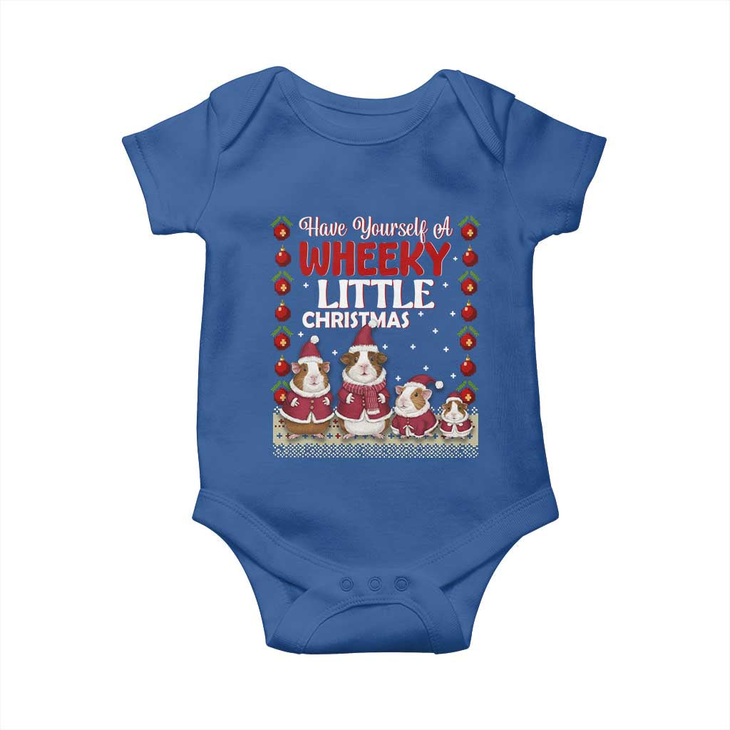 Christmas Guinea Pig Lover Baby Onesie Have Yourself A Wheeky Little TS12 Royal Blue Print Your Wear