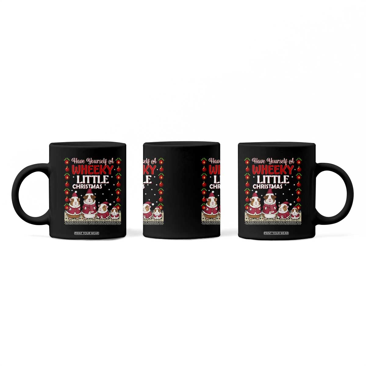 Christmas Guinea Pig Lover Coffee Mug Have Yourself A Wheeky Little TS12 Print Your Wear