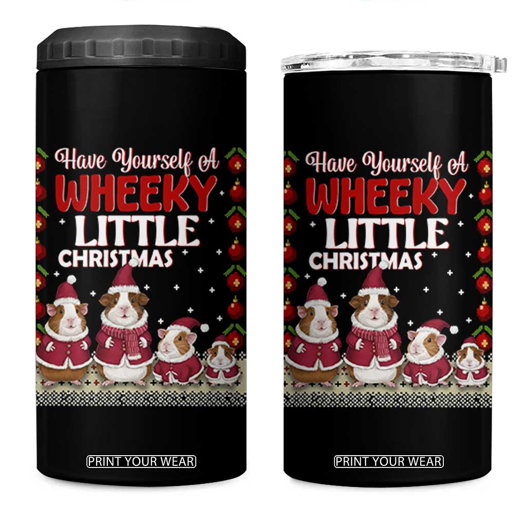 Christmas Guinea Pig Lover 4 in 1 Can Cooler Tumbler Have Yourself A Wheeky Little TS12 One Size: 16 oz Black Print Your Wear