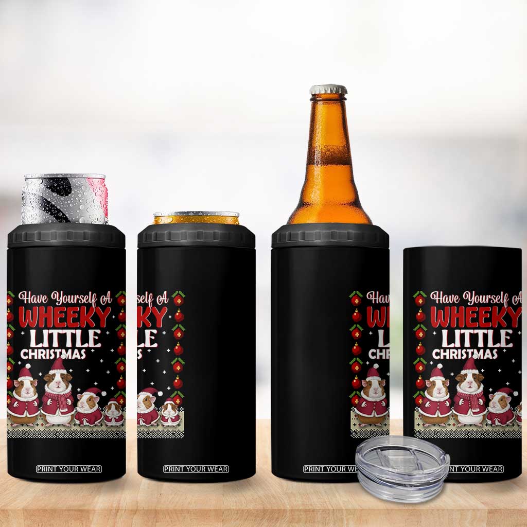 Christmas Guinea Pig Lover 4 in 1 Can Cooler Tumbler Have Yourself A Wheeky Little TS12 Print Your Wear