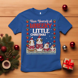 Christmas Guinea Pig Lover T Shirt Have Yourself A Wheeky Little TS12 Royal Blue Print Your Wear