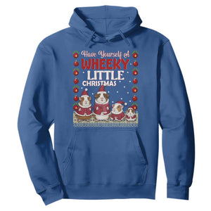 Christmas Guinea Pig Lover Hoodie Have Yourself A Wheeky Little TS12 Royal Blue Print Your Wear
