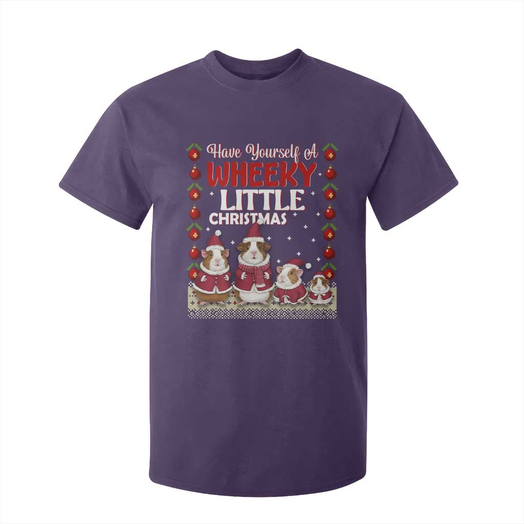 Christmas Guinea Pig Lover T Shirt For Kid Have Yourself A Wheeky Little TS12 Purple Print Your Wear