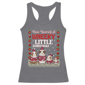 Christmas Guinea Pig Lover Racerback Tank Top Have Yourself A Wheeky Little TS12 Charcoal Print Your Wear