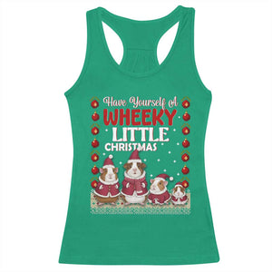 Christmas Guinea Pig Lover Racerback Tank Top Have Yourself A Wheeky Little TS12 Irish Green Print Your Wear