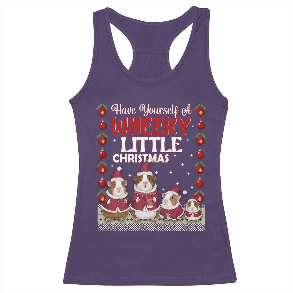 Christmas Guinea Pig Lover Racerback Tank Top Have Yourself A Wheeky Little TS12 Purple Print Your Wear
