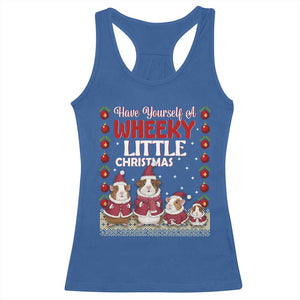 Christmas Guinea Pig Lover Racerback Tank Top Have Yourself A Wheeky Little TS12 Royal Blue Print Your Wear