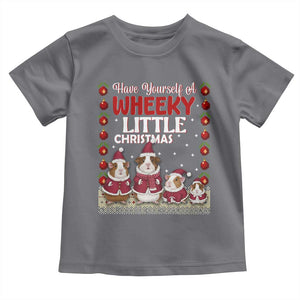 Christmas Guinea Pig Lover Toddler T Shirt Have Yourself A Wheeky Little TS12 Charcoal Print Your Wear