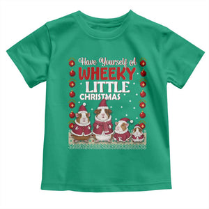Christmas Guinea Pig Lover Toddler T Shirt Have Yourself A Wheeky Little TS12 Irish Green Print Your Wear