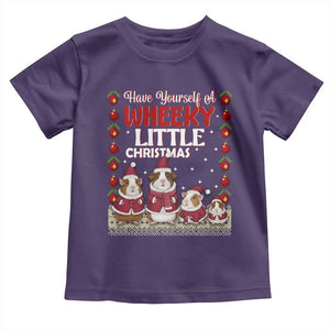 Christmas Guinea Pig Lover Toddler T Shirt Have Yourself A Wheeky Little TS12 Purple Print Your Wear