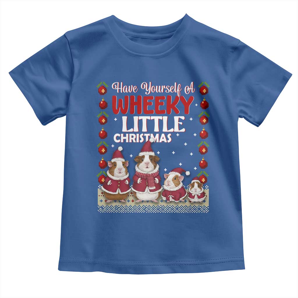 Christmas Guinea Pig Lover Toddler T Shirt Have Yourself A Wheeky Little TS12 Royal Blue Print Your Wear
