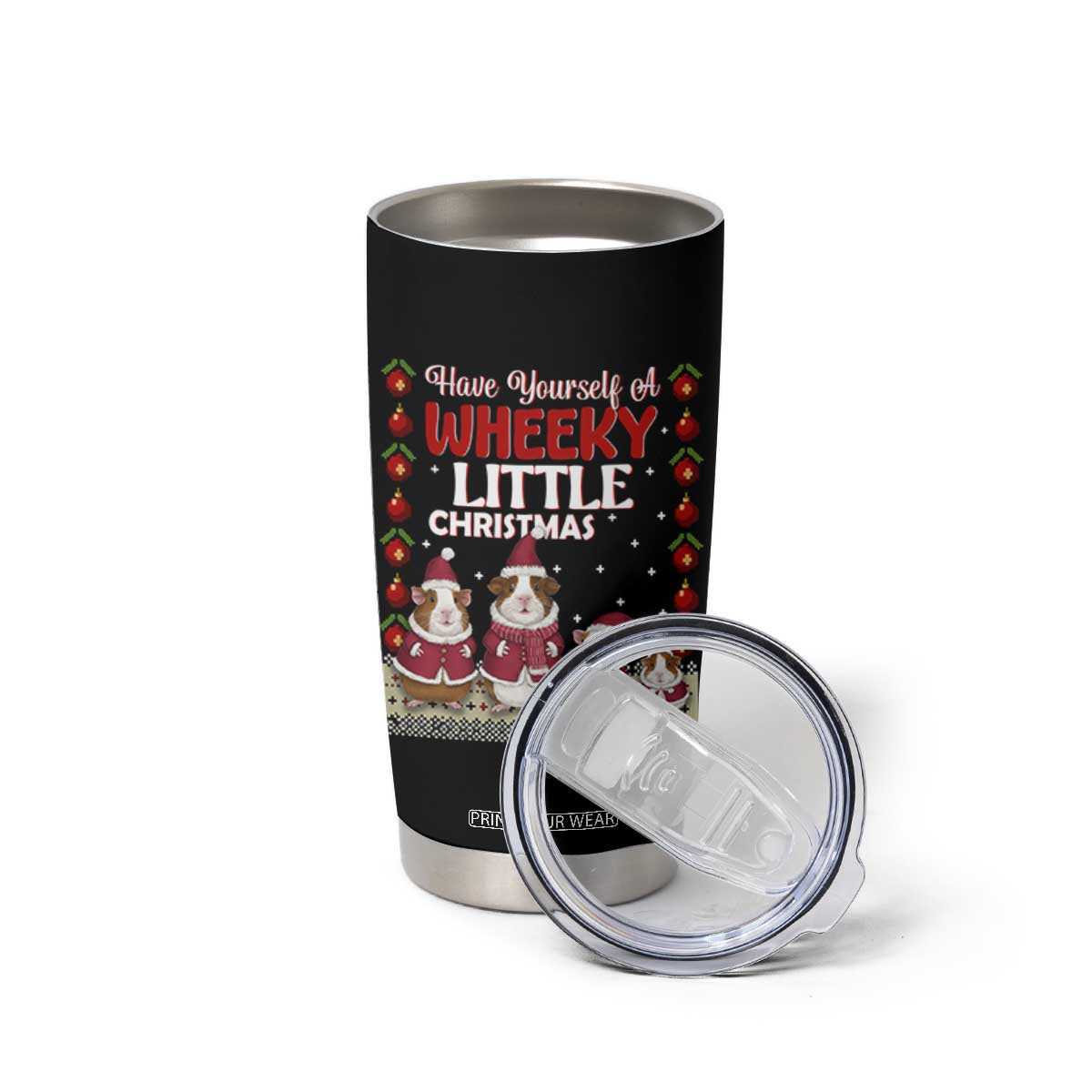 Christmas Guinea Pig Lover Tumbler Cup Have Yourself A Wheeky Little TS12 Print Your Wear