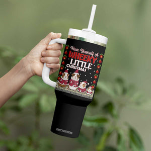 Christmas Guinea Pig Lover Tumbler With Handle Have Yourself A Wheeky Little TS12 Print Your Wear